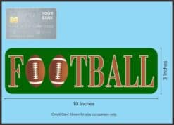 10in x 3in Football Bumper Stickers window decals car decal sticker footballs
