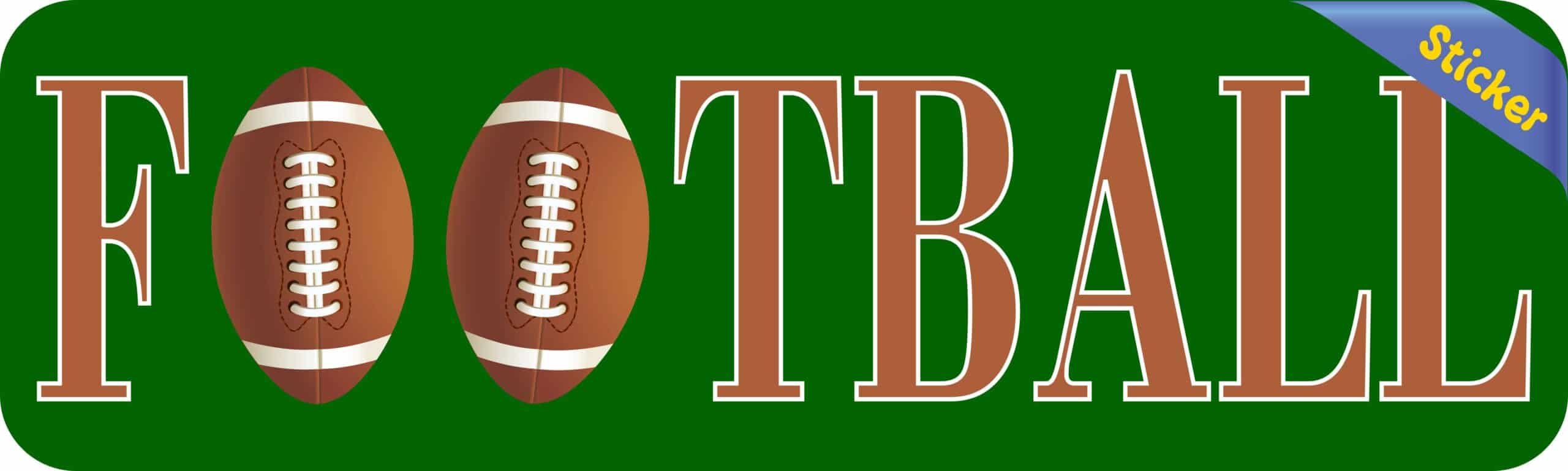 10in x 3in Football Bumper Stickers window decals car decal sticker footballs