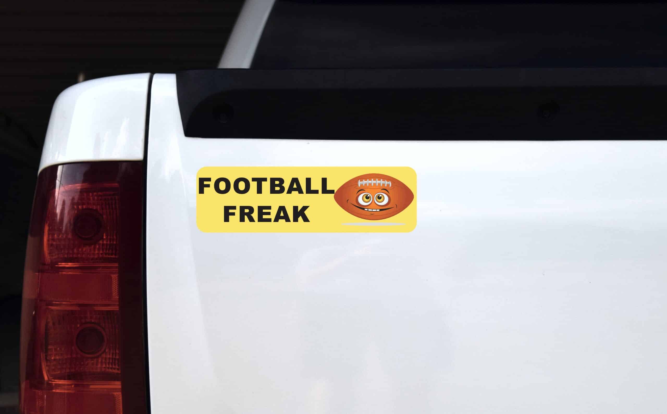 10in x 3in Football Freak Bumper Stickers window decals decal sticker footballs