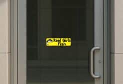 10in x 3in Reel Girls Fish Bass Vinyl Bumper Sticker Window Decal Stickers Decals