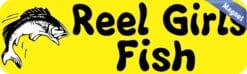 10in x 3in Reel Girls Fish Bass Vinyl Bumper magnet magnetic magnets