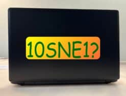 10in x 3in 10SNE1 Tennis Anyone Vinyl Bumper Sticker Window Decal Stickers Decals