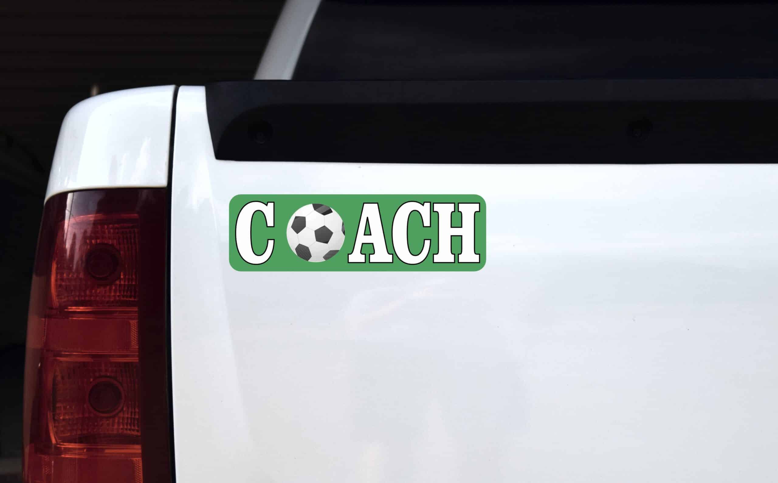 StickerTalk Soccer Coach Magnet, 10 inches x 3 inches