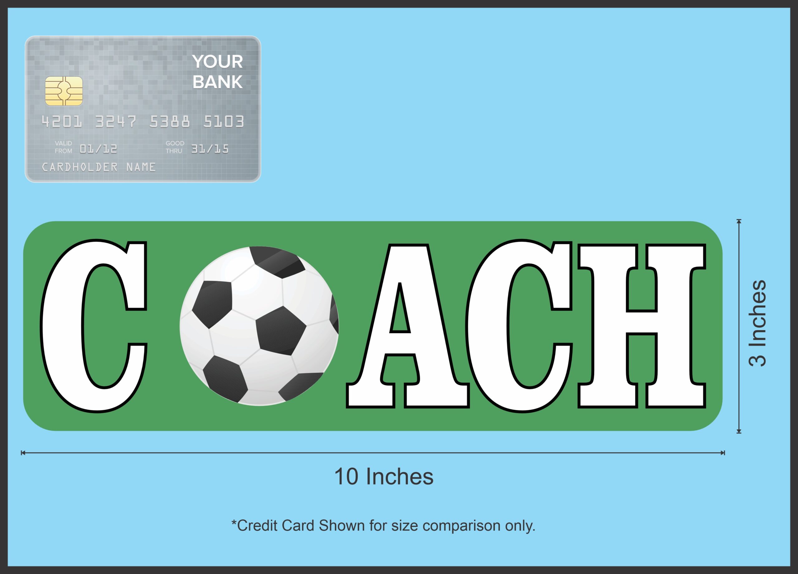 StickerTalk Soccer Coach Magnet, 10 inches x 3 inches