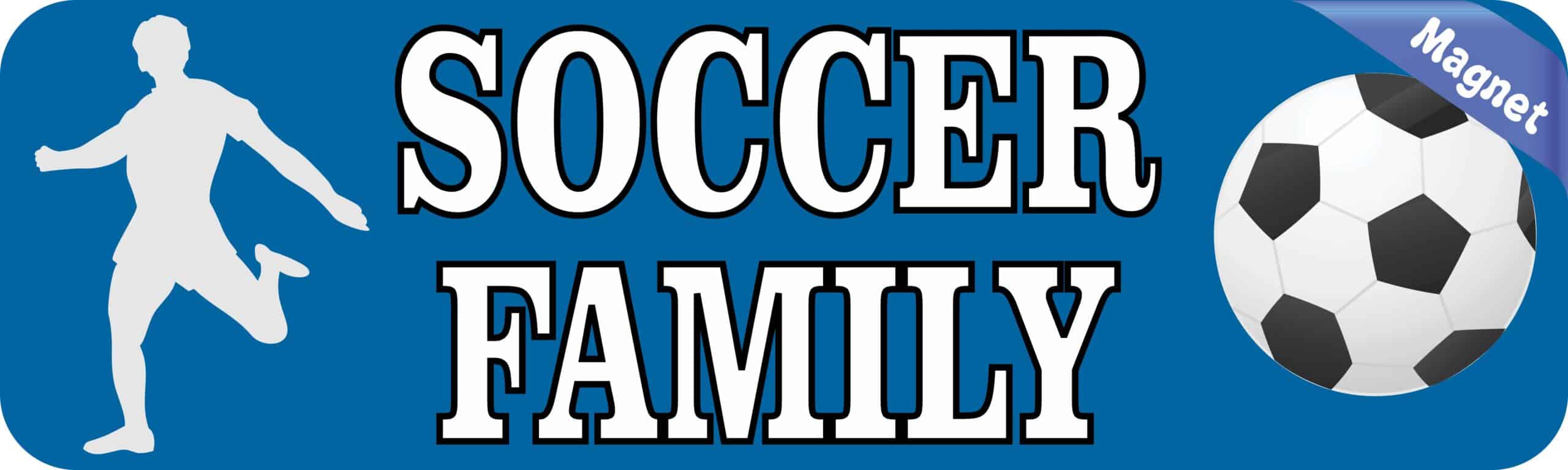 10in x 3in Soccer Family Vinyl Bumper magnet magnetic Truck magnets Car
