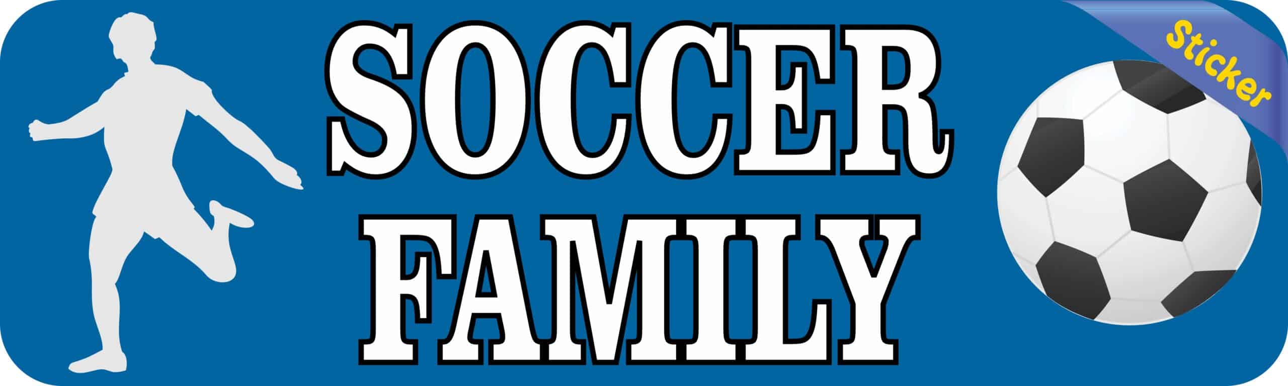 10in x 3in Soccer Family Vinyl Bumper Sticker Window Decal Truck Stickers Car Decals
