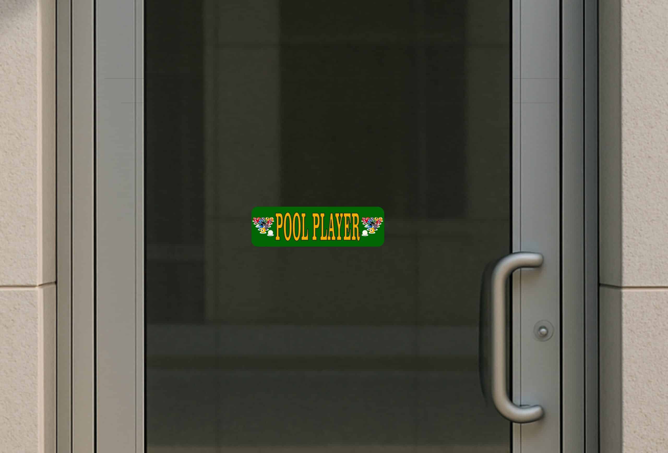 10in x 3in Pool Player Vinyl Bumper Sticker Window Decal Truck Stickers Car Decals