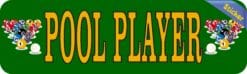 10in x 3in Pool Player Vinyl Bumper Sticker Window Decal Truck Stickers Car Decals