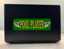 10in x 3in Pool Player Vinyl Bumper Sticker Window Decal Truck Stickers Car Decals