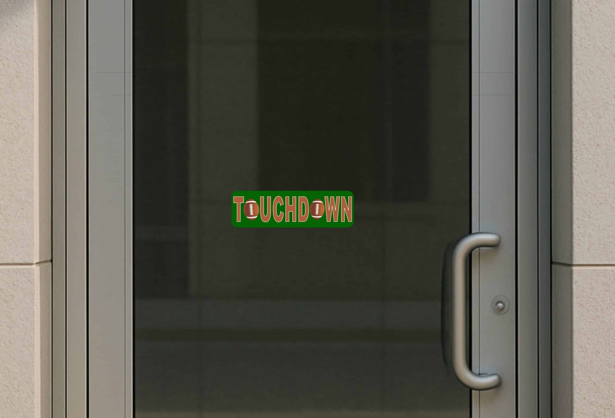 10in x 3in Touchdown Football Bumper Sticker Window Decal Stickers Vinyl Car Decals