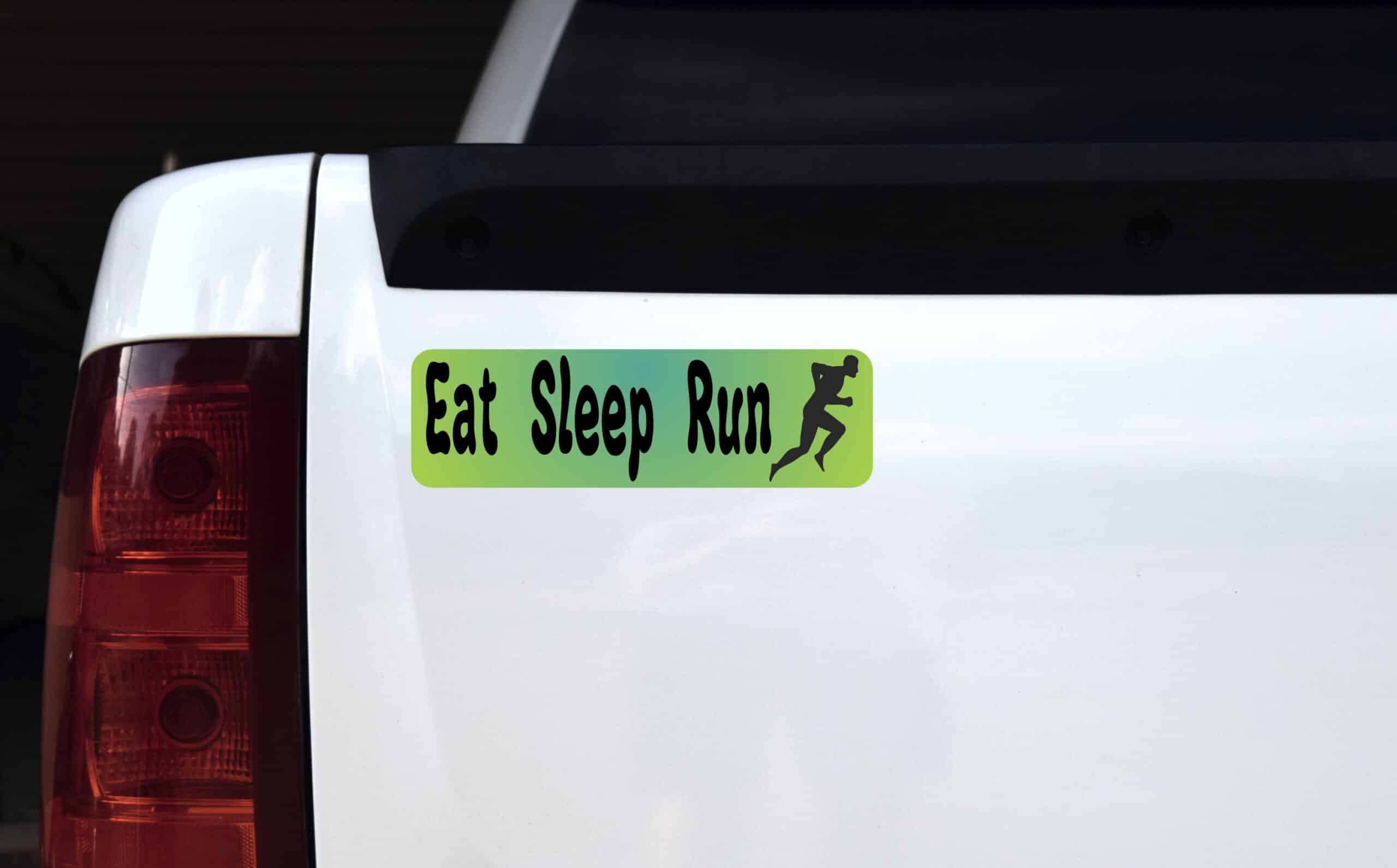 10in x 3in Eat Sleep Run Running Bumper magnet magnetic magnets Car