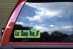 10in x 3in Eat Sleep Run Running Bumper Sticker Window Decal Stickers Car Decals