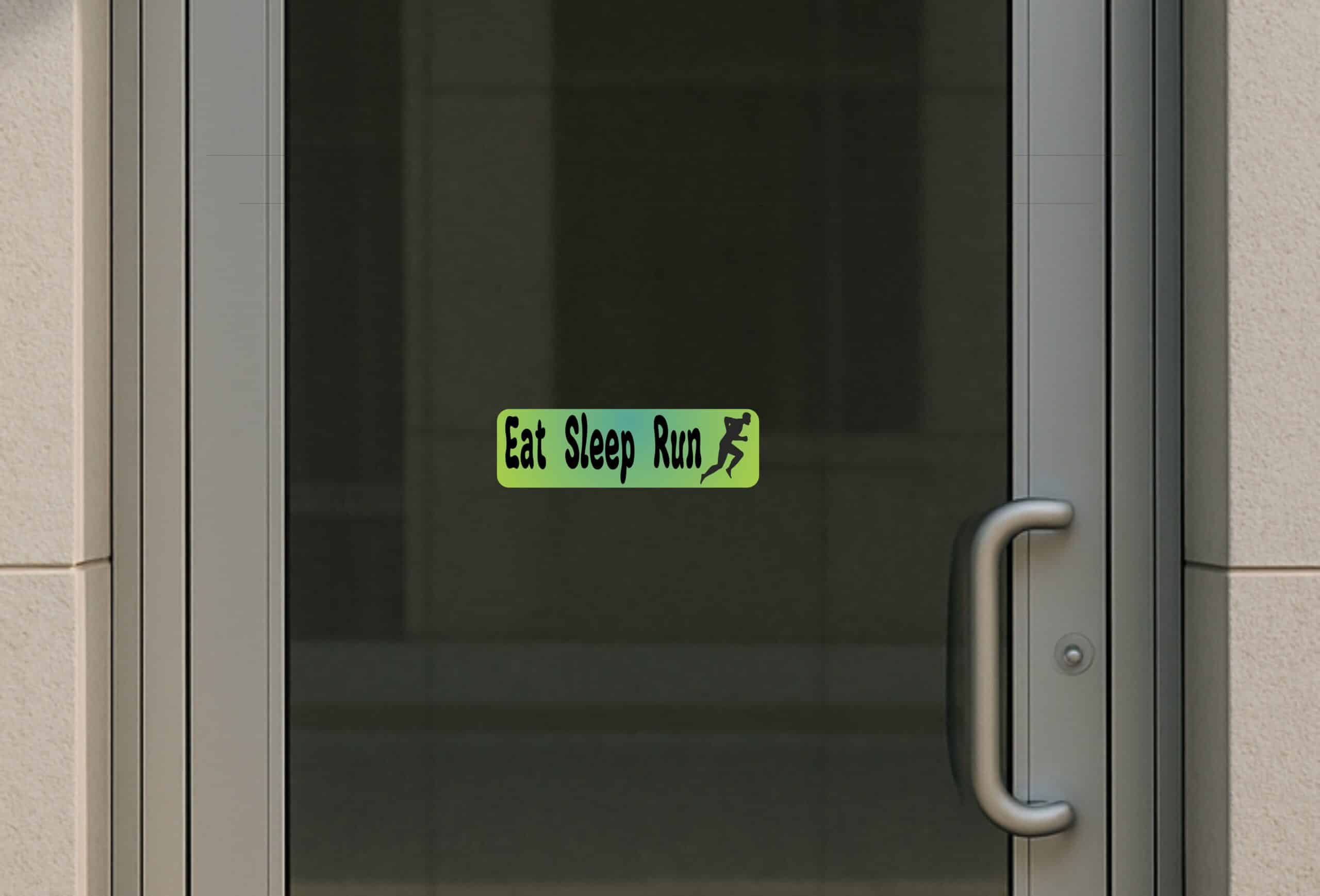 10in x 3in Eat Sleep Run Running Bumper Sticker Window Decal Stickers Car Decals