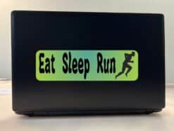 10in x 3in Eat Sleep Run Running Bumper Sticker Window Decal Stickers Car Decals