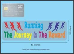 10in x 3in Running Journey Is Reward Bumper magnet magnetic  Car magnets