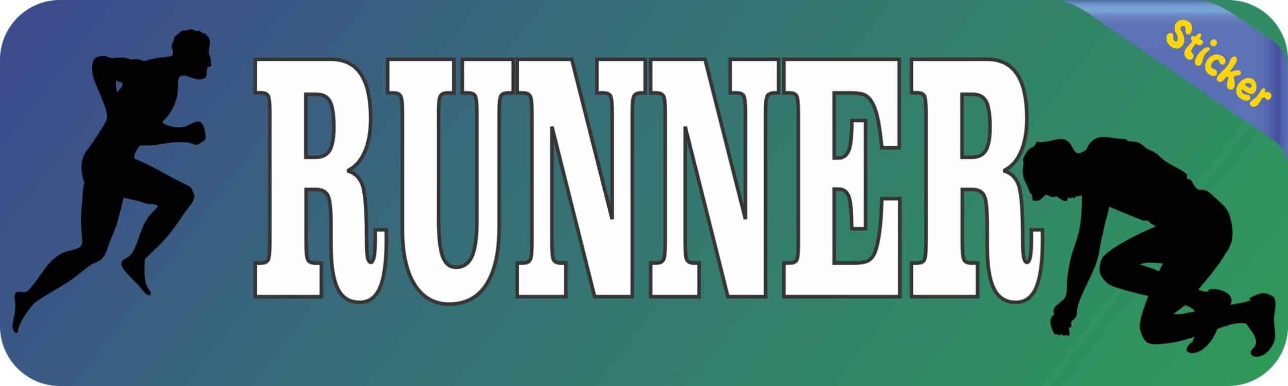 10in x 3in Runner Bumper Sticker Window Decal Truck Stickers Vinyl Car Decals