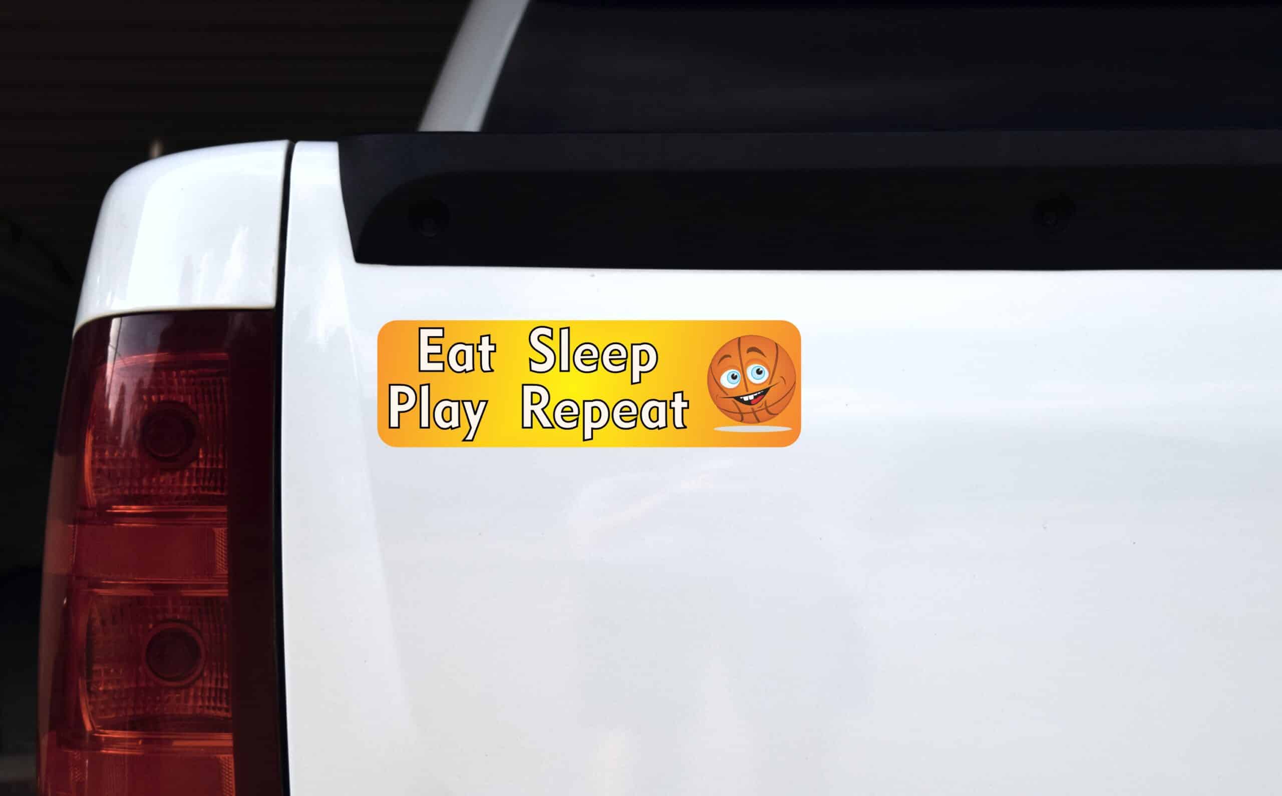 10in x 3in Eat Sleep Play Basketball Bumper magnet magnetic magnets
