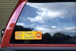 10in x 3in Eat Sleep Play Basketball Bumper Sticker Decal Window Decals Stickers