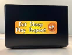 10in x 3in Eat Sleep Play Basketball Bumper Sticker Decal Window Decals Stickers