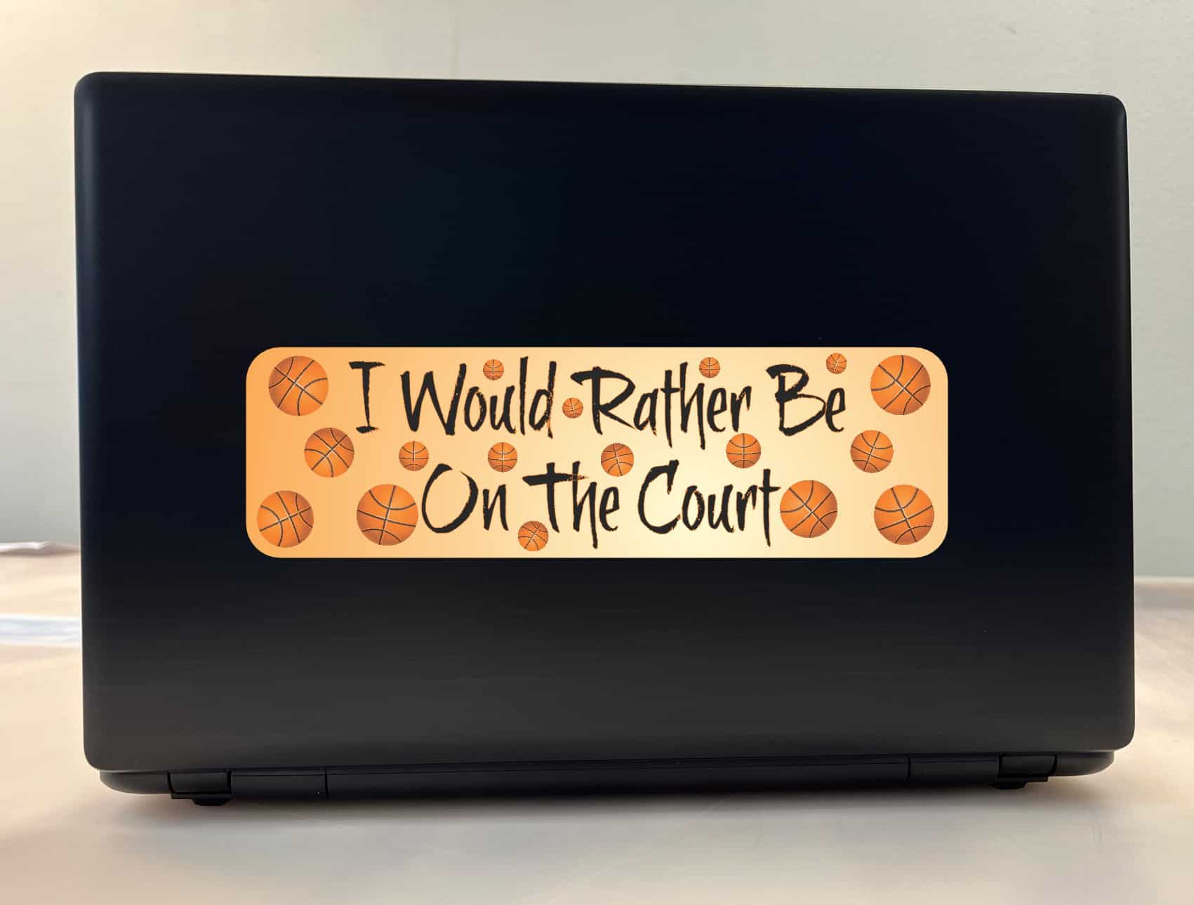 10in x 3 in Rather Be Court Basketball Bumper Sticker Decal Window Decals Stickers