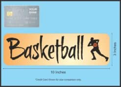 10in x 3in Basketball Bumper Sticker Window Truck Decal Stickers Vinyl Car Decals