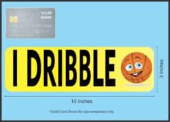 10in x 3in I Dribble Basketball Bumper Sticker Window Decal Stickers Car Decals