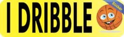 10in x 3in I Dribble Basketball Bumper Sticker Window Decal Stickers Car Decals