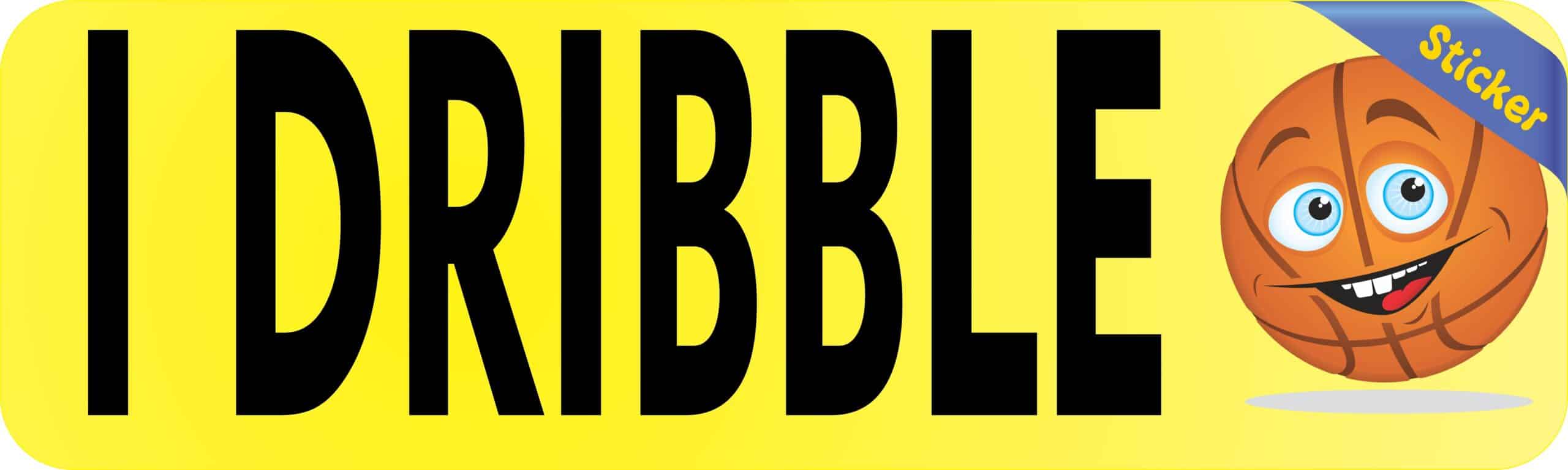 10in x 3in I Dribble Basketball Bumper Sticker Window Decal Stickers Car Decals