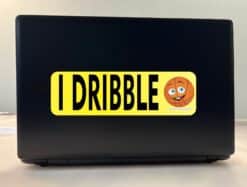 10in x 3in I Dribble Basketball Bumper Sticker Window Decal Stickers Car Decals