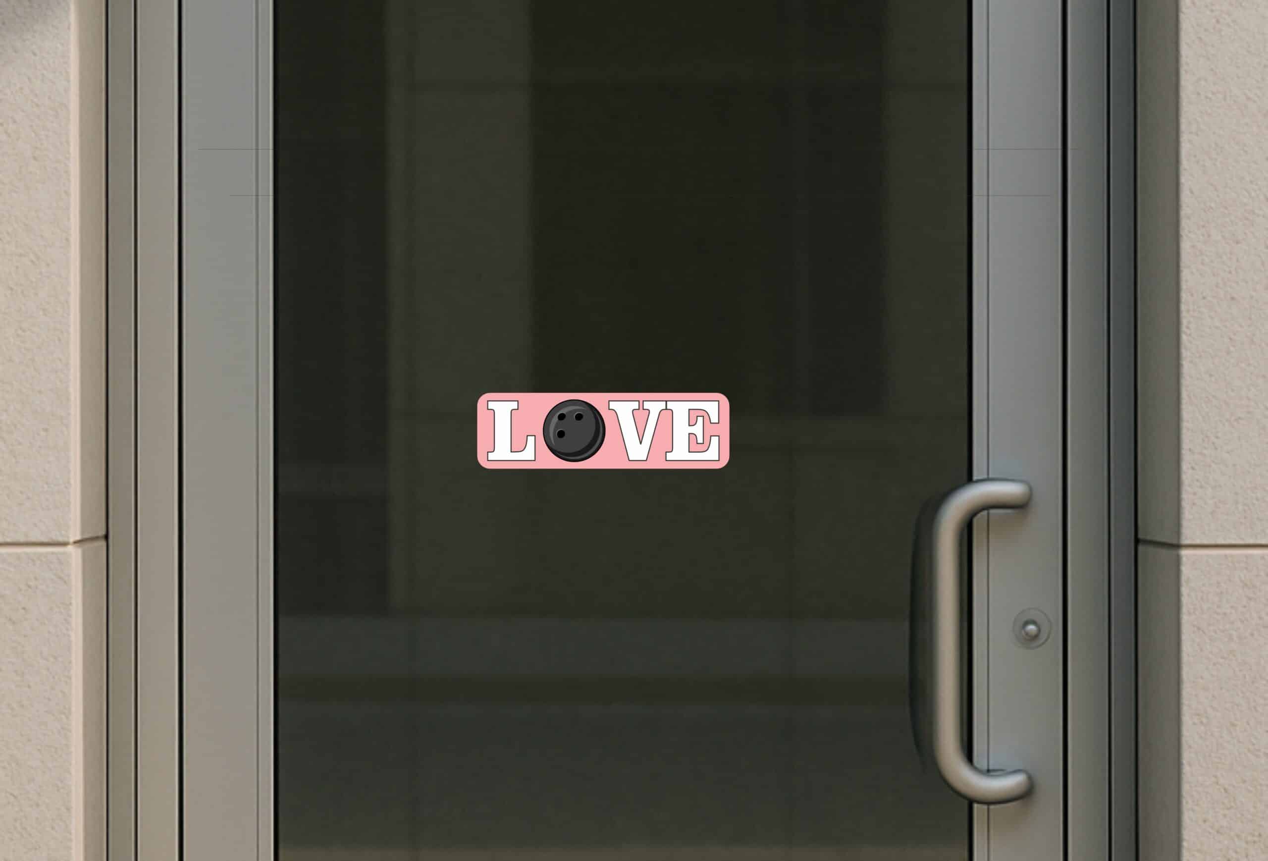 10in x 3in Love Bowling Bumper Sticker Window Decal Stickers Vinyl Decal Stickers
