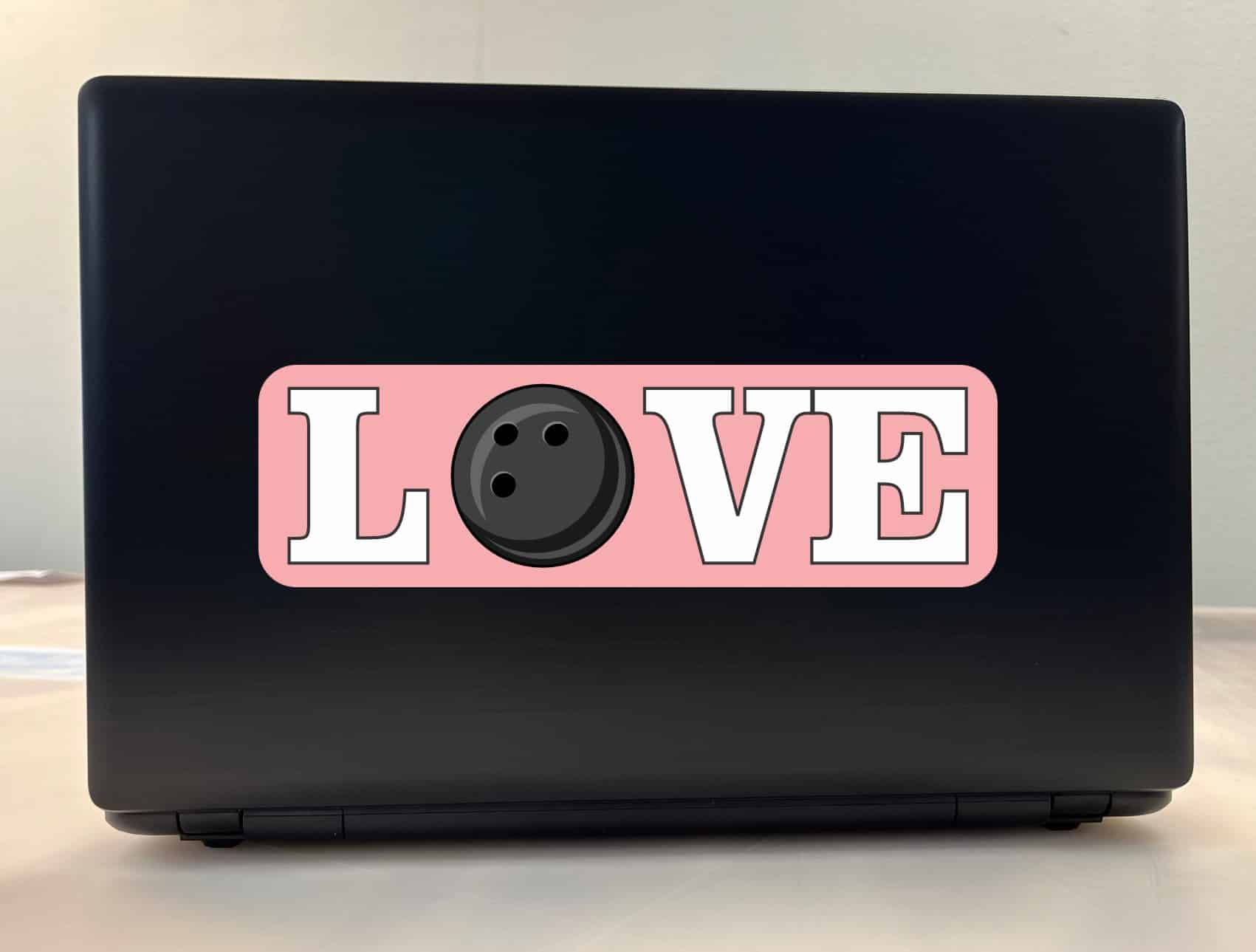 10in x 3in Love Bowling Bumper Sticker Window Decal Stickers Vinyl Decal Stickers