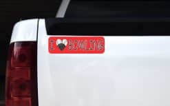 10in x 3in I Love Bowling Bumper magnet magnetic magnets Vinyl Truck