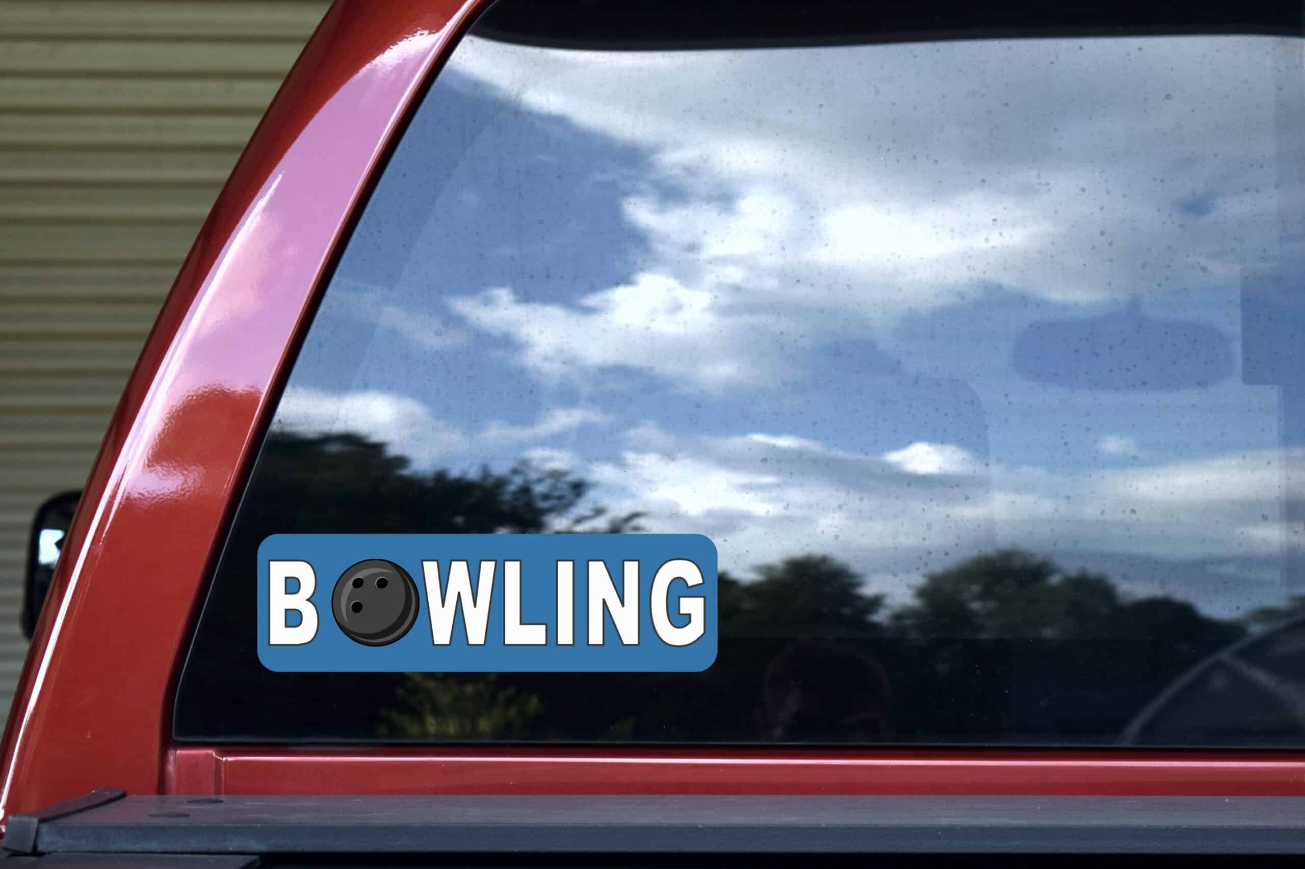 10in x 3in Bowling Bumper Sticker Window Decal Truck Stickers Vinyl Car Decals