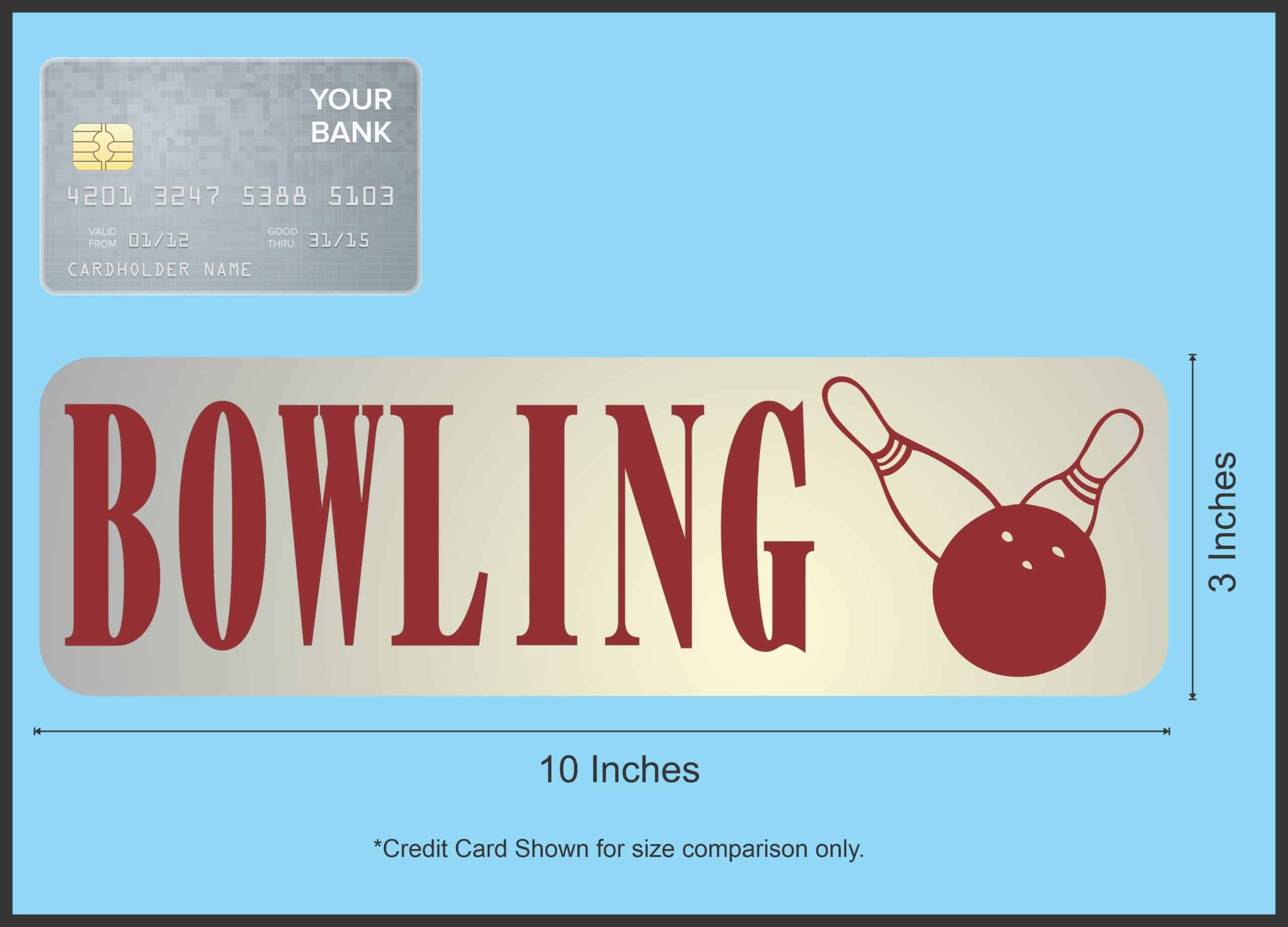 10in x 3in Bowling Bumper magnet magnetic Truck magnets Vinyl Car - Image 4