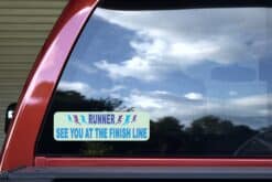 10in x 3in See You at Finish Running Bumper Sticker Window Decal Stickers Decals