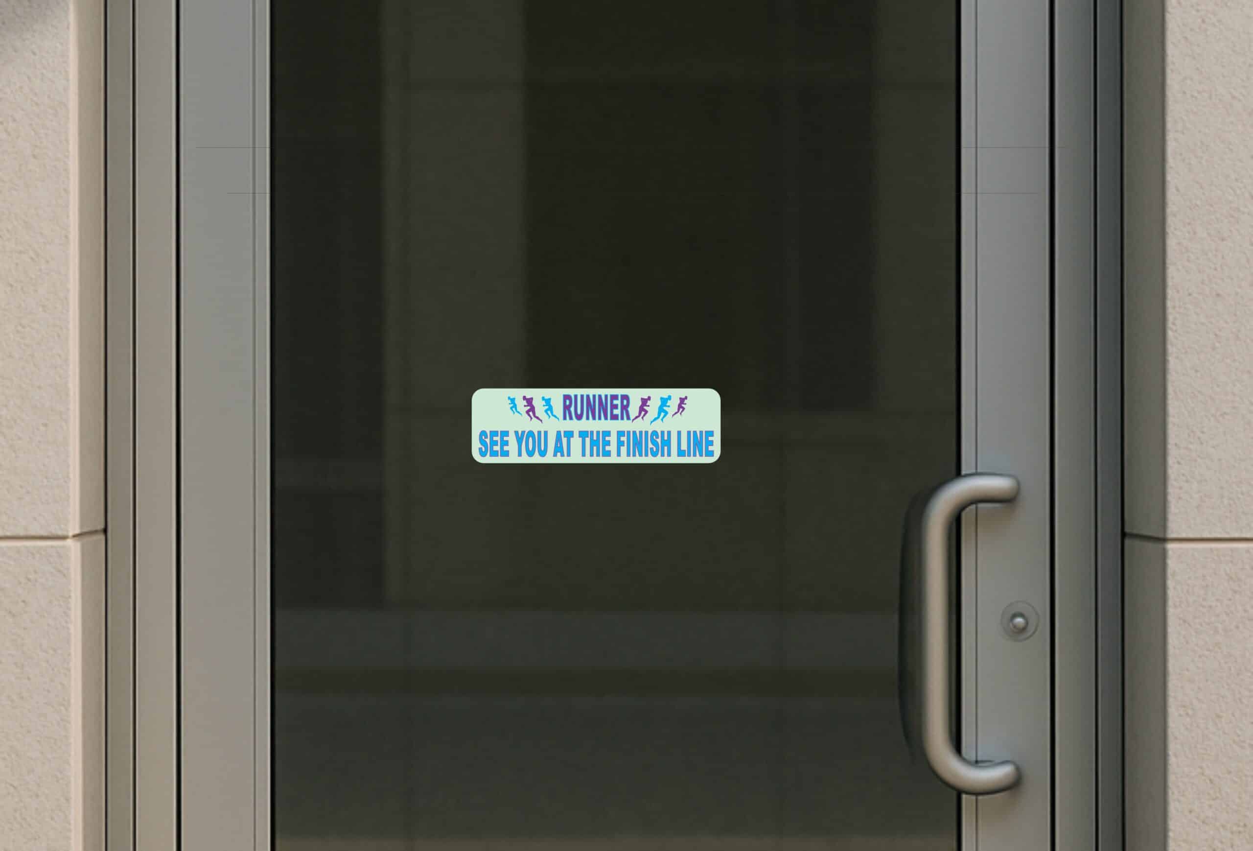 10in x 3in See You at Finish Running Bumper Sticker Window Decal Stickers Decals