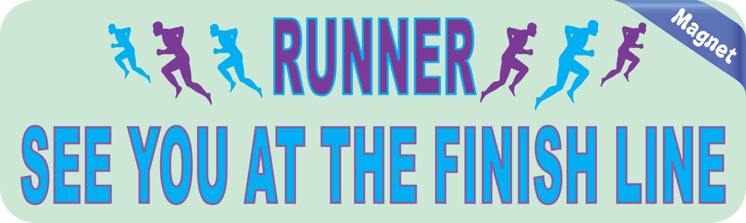 10in x 3in See You at Finish Running Bumper magnet magnetic magnets