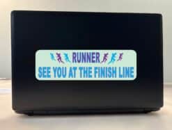 10in x 3in See You at Finish Running Bumper Sticker Window Decal Stickers Decals