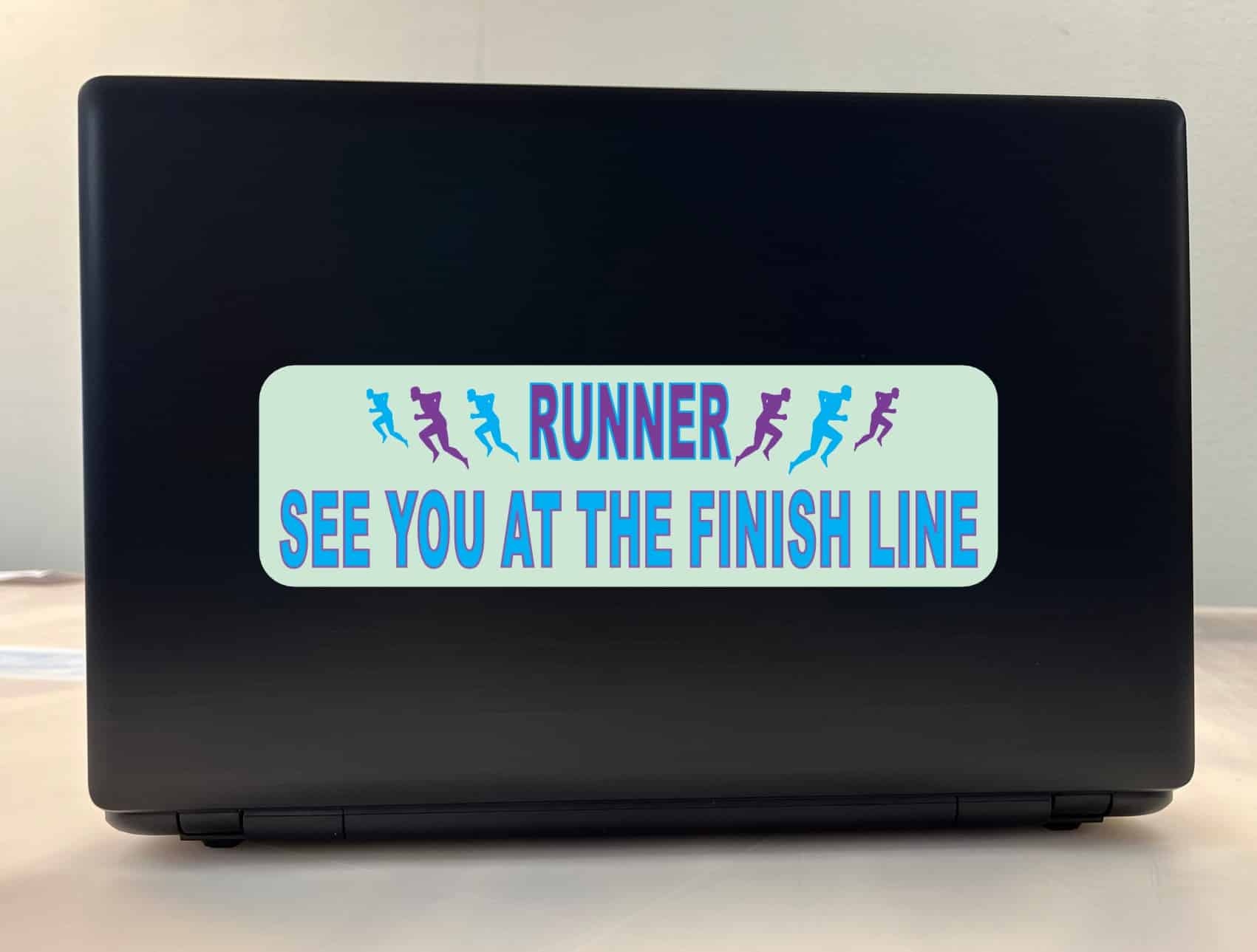 10in x 3in See You at Finish Running Bumper Sticker Window Decal Stickers Decals