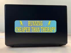 10in x 3in Running Cheaper Than Therapy Bumper Sticker Bumper Decal Stickers Decals