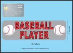 10in x 3in Baseball Player Bumper magnet magnetic  magnets Vinyl Car