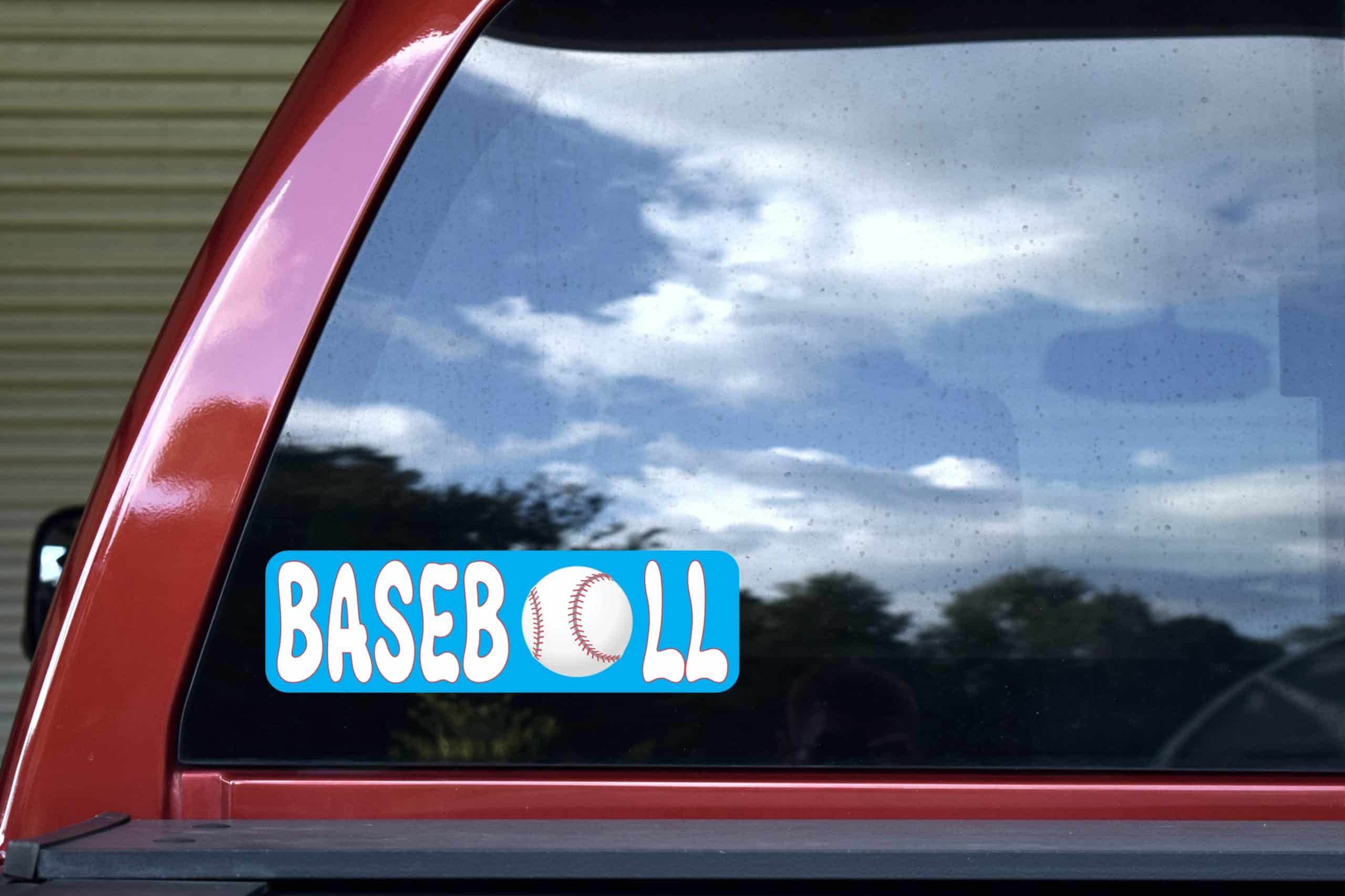 10in x 3in Baseball Vinyl Bumper Sticker Window Decal Stickers Vinyl Car Decals - Image 5