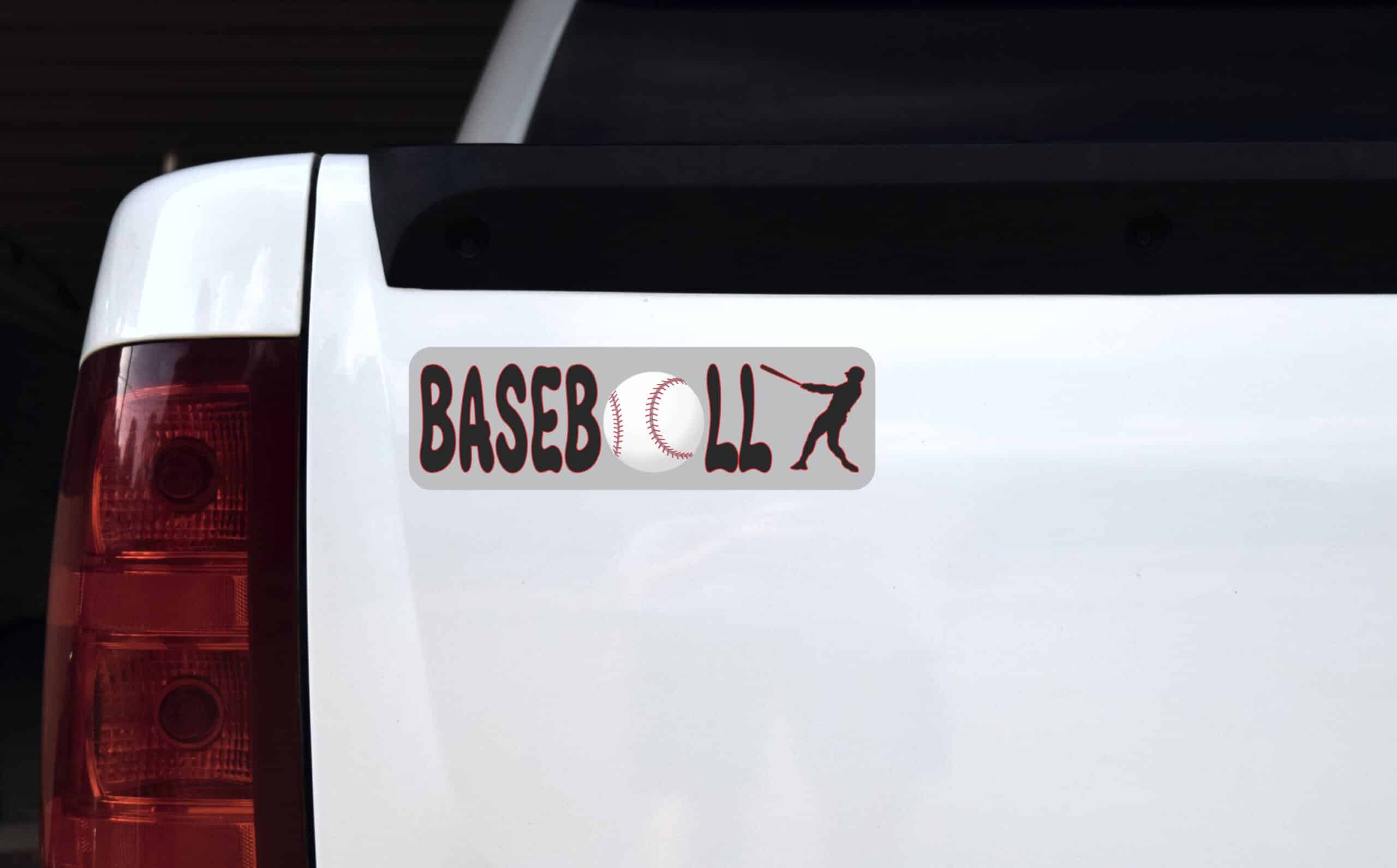 10in x 3in Baseball Vinyl Bumper magnet W indow magnets Vinyl Car