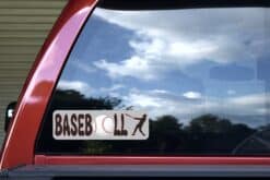 10in x 3in Baseball Vinyl Bumper Sticker W indow Decal Stickers Vinyl Car Decals