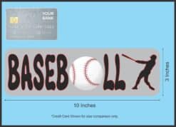 10in x 3in Baseball Vinyl Bumper Sticker W indow Decal Stickers Vinyl Car Decals