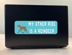 10in x 3in My Other Ride Reindeer Christmas Bumper Sticker Decal Stickers Decals