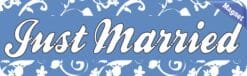 10in x 3in Just Married Wedding Vinyl Bumper magnet  Car magnetic magnets