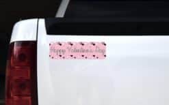 10in x 3in Happy Valentine's Day Vinyl Bumper Sticker Decal Car Window Stickers Decals