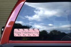 10in x 3in Happy Valentine's Day Vinyl Bumper Sticker Decal Car Window Stickers Decals