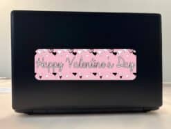 10in x 3in Happy Valentine's Day Vinyl Bumper Sticker Decal Car Window Stickers Decals